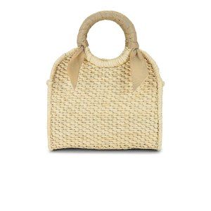 SENSI STUDIO X REVOLVE Midi Handbag in Natural & Ivory Womens Beach Straw Tote